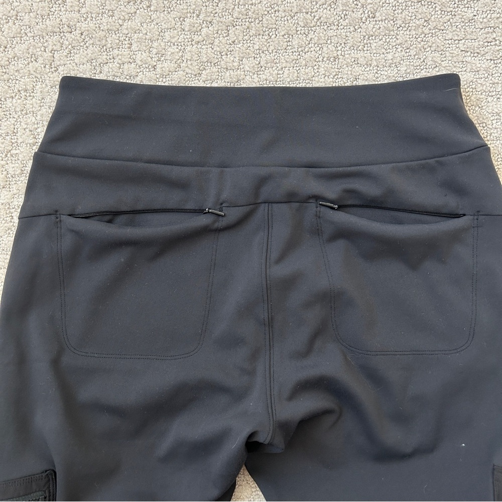 Athleta Leggings 12 Headlands Hybrid Cargo Pockets Tights Hiking Outdoors Black - Picture 5 of 14